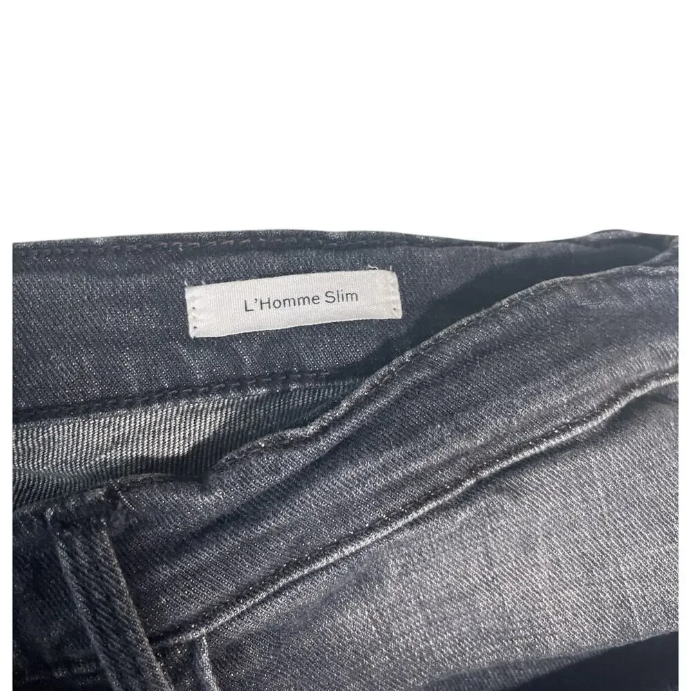 Frame Jeans Women’s Size 33 L'Homme Slim Black Denim Pants